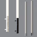 Modern Vertical Wall Lamps With Marble And Black Metal Finishes For Home Decor