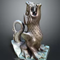 Detailed Mythical Game Movie Character Sculpture In Standing Pose With Dragon Eagle Features
