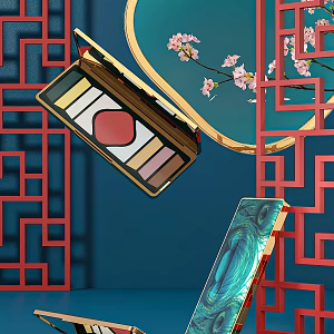 cosmetic eye shadow plate 3d model