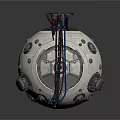 Mechanical Spherical Module And Cable Equipped Structure With Metallic Components