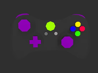 Vibrant Colored Buttons Game Controller Electronic Device For Home Gaming 3d model