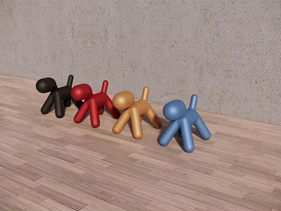 Modern Children's Chair Puppy Chair 3d model