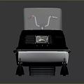 Modern Black Snowmobile Recreational Equipment With Transparent Windshield Comfortable Seating And Ski Like Base