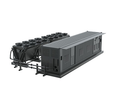 Camouflage box distribution box black shell refrigerator compressor high voltage substation transformer industrial small base station 3d model