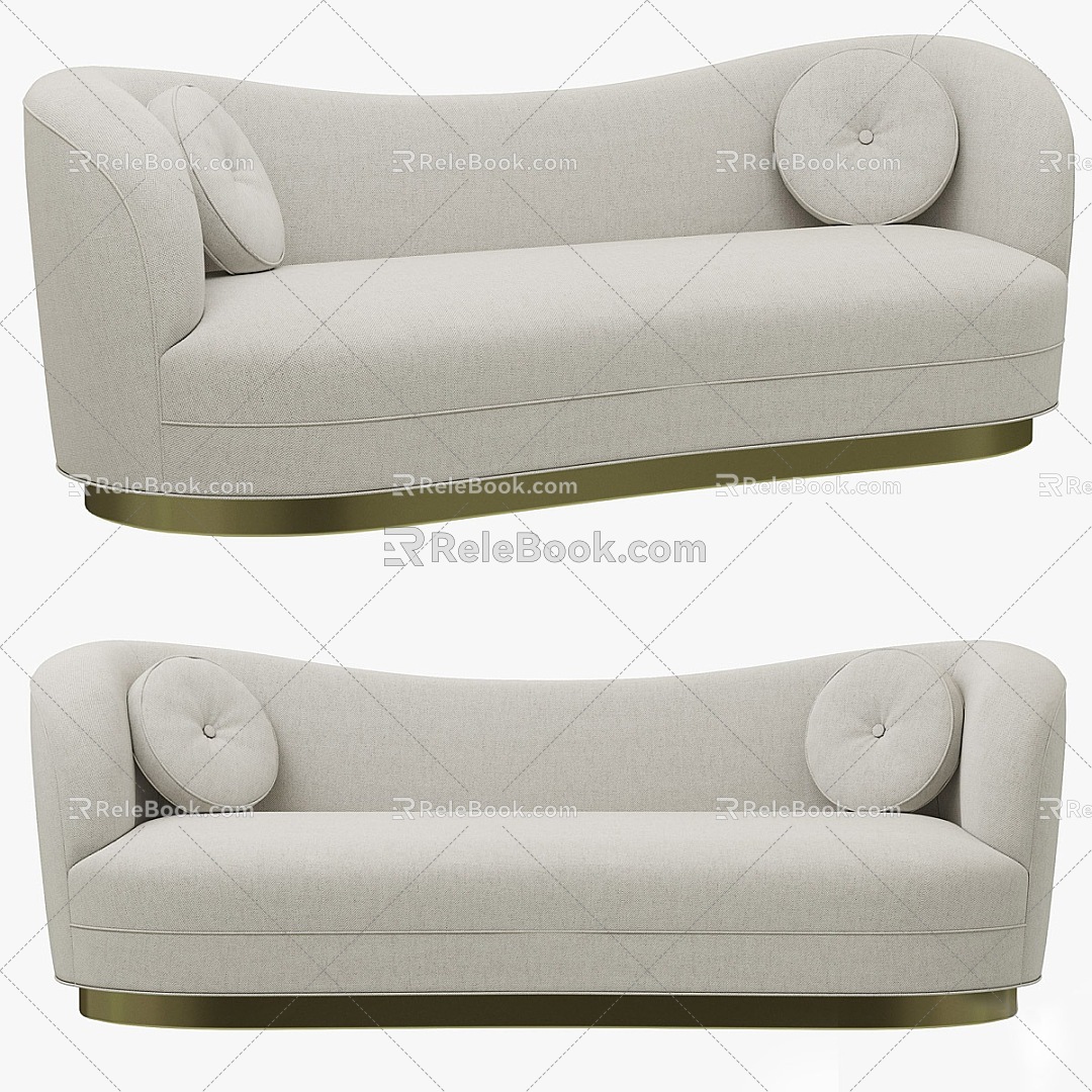 Modern Multi-Person Sofa Sofa Two-Person Sofa Casual Sofa Living Room Sofa Leather Sofa Corner Sofa 3d model