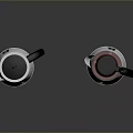 Modern Stainless Steel Electric Kettles With Silver Black And Red Design For Household Use