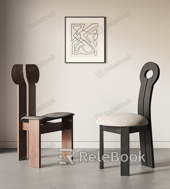 Middle style dining chair combination model