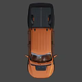 Orange High Performance Pickup Truck With Stylish Black Wheels And Modern Design