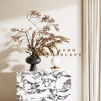 Quiet Pendulum Combination Flower Ornaments 3d model