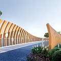 Modern Special-shaped Landscape Bridge Greenway Landscape Bridge Curve Landscape Bridge Park Landscape Bridge 3d model