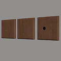 Modern Brown Wall Sockets And Switches In Home Interior Setup 3d model