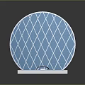 Circular Daily Use Electrical Appliance With Blue Diamond Pattern White Frame And Base 3d model