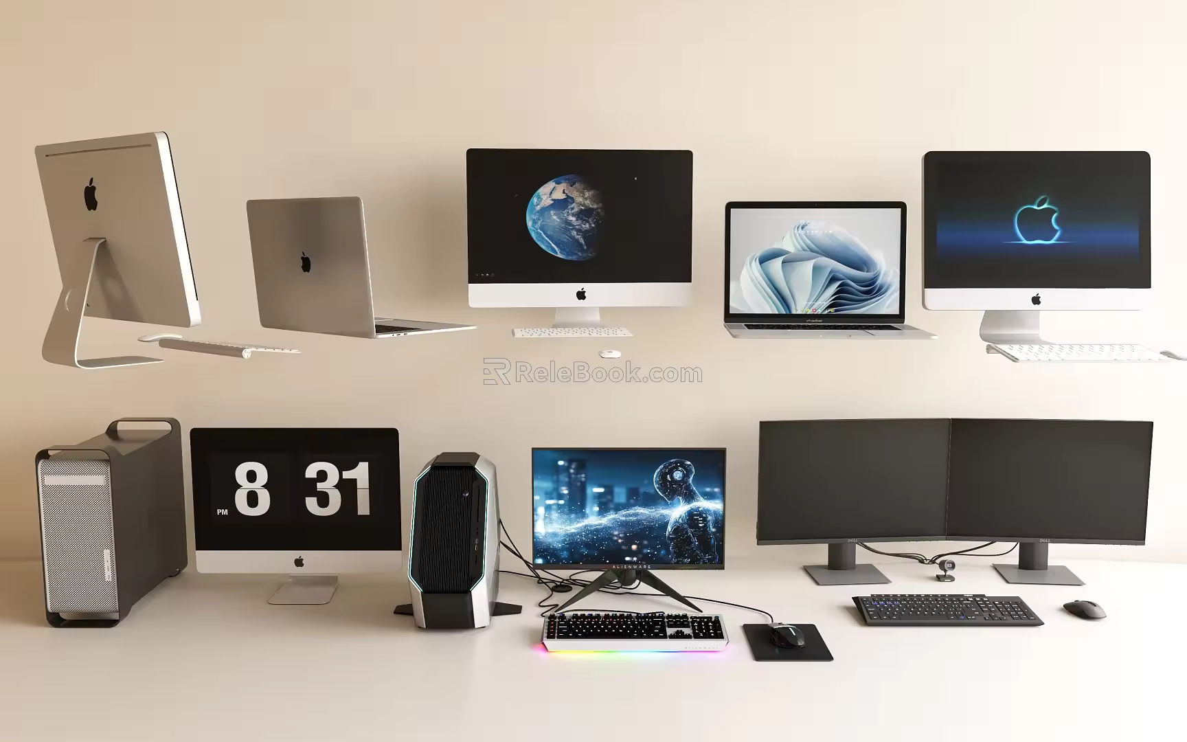 Desktop Computer Apple Computer All-in-One Computer Audio Notebook Computer Office Computer Apple 3d model
