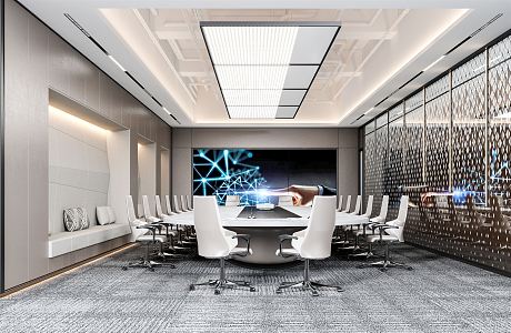 Modern Conference Room 3d model