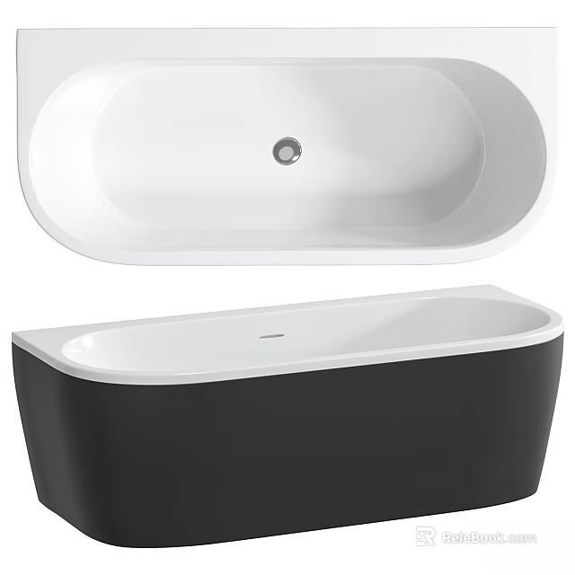 Sleek Modern Bathtub Designs With Freestanding And Built In Variations 3d model 