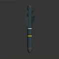 Gray Military Missile With Yellow Band White Stripe And Spice Ball Label