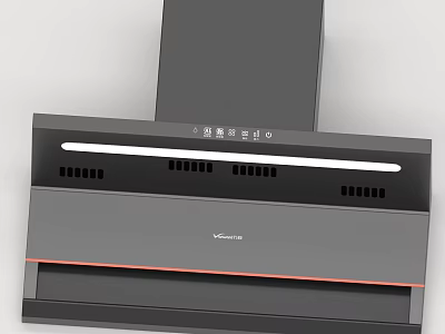 Modern Vatti Range Hood With Sleek Design LED Light Kitchen Appliance 3d model