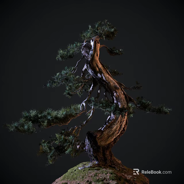 Artistic Curved Arbor With Lush Green Foliage And Twisted Trunk Structure 3d model 