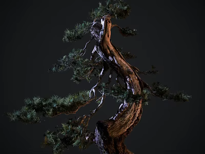 Artistic Curved Arbor With Lush Green Foliage And Twisted Trunk Structure 3d model
