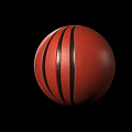 Red Basketball With Black Stripes For Sports And Daily Recreational Use