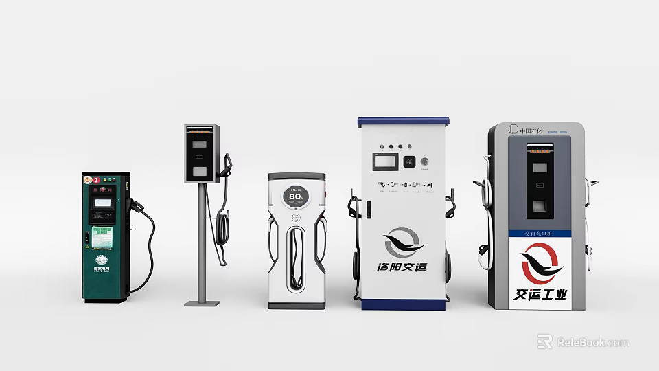 Industrial Equipment Electric Vehicle Charging Stations with Various Models and High Performance 3d model 