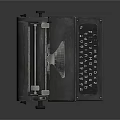 Vintage Black Mechanical Typewriter Classic Design Household Writing Tool With Metal Parts
