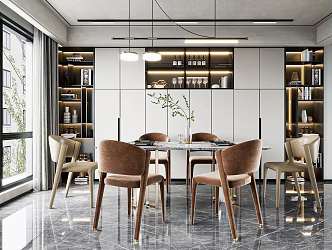 Light Luxury Restaurant 3d model