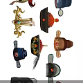 Traditional Chinese Hat Themed Hanging Decorations With Various Styles