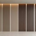 Modern Accent Wall Featuring Vertical Slats In Wooden And Neutral Tones For Contemporary Interior Spaces