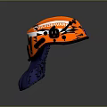 Orange VILFORSVARE Safety Helmet With Blue Padding And Structural Design Details