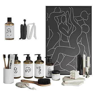 Austin Bathroom Accessories 3d model