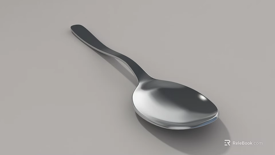 Stainless Steel Tableware Set with Shiny Smooth Surface Spoon for Home Dining Use 3d model 