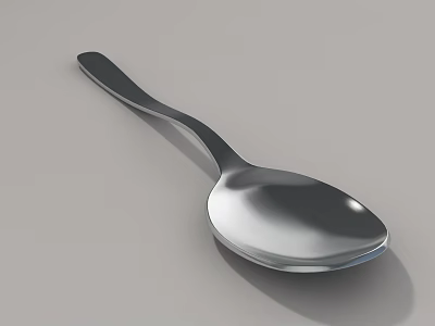modern spoon tableware simple spoon fork knife 3d model