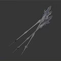 Blue And Silver Decorative Arrows With Intricate Design And Metallic Finish