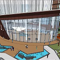Modern Residential Building With Glass Facade Lobby Entrance And Outdoor Leisure Area