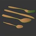 Modern Rose Gold Cutlery Set With Fork Knife Spoon And Shiny Elegant Finish