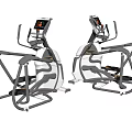 Sports Equipment Elliptical Trainers With Modern White Black Design Ergonomic Handles And Digital