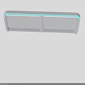 Spacecraft Dual Display Panel With Blue Light Strip For Cosmic Exploration