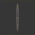 Vintage Warship 3D Model With Turrets Detailed Deck And Hull Design