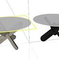 Modern Round Table With Glass Top And Wooden Cross Base Design