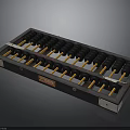 Traditional Wooden Abacus With Black Frame Yellow Beads And Metal Edges