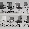 Modern Mesh Office Chairs Multiple Styles Different Colors Ergonomic Design And Swivel Base