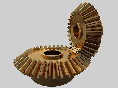 Industrial Equipment Featuring Golden Gears For Precision Mechanical Engineering Design 3d model