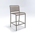 Modern Woven Bar Stool With Metal Frame And Comfortable Seat Design