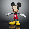 Cute Mickey Mouse Character With Black Ears White Gloves Red Shorts And Yellow Shoes