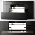 Modern Kitchen Interior Design With Dark Matte Cabinets Island Countertop And Appliances