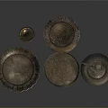Decorative Ceramic Plates With Various Sizes Textured Surfaces And Matte Finishes