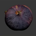 Two Juicy Fresh Ripe Figs With Purple Pink Skin On Black Reflective Surface