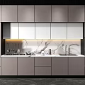 Modern Kitchen Interior Featuring Black And Wooden Cabinets Countertop And Sink