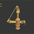 Copper Metallic Mechanical Apparatus With Multiple Arms Spring Structure And Industrial Design